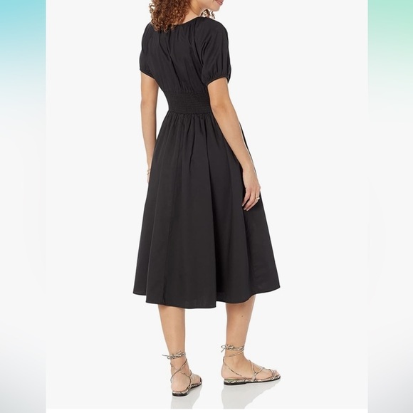 The Drop Women's Daksha Cotton Smocked Zipper Detail
Dress, Black new - Picture 4 of 6